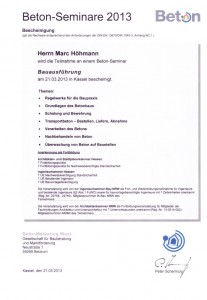 Beton-Seminar 2013